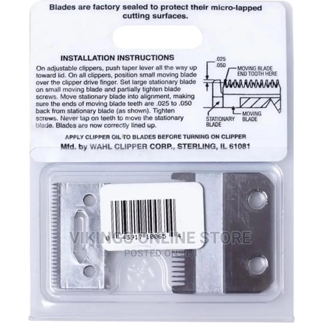 Wahl 2-Hole Taper Blade Set – Silver