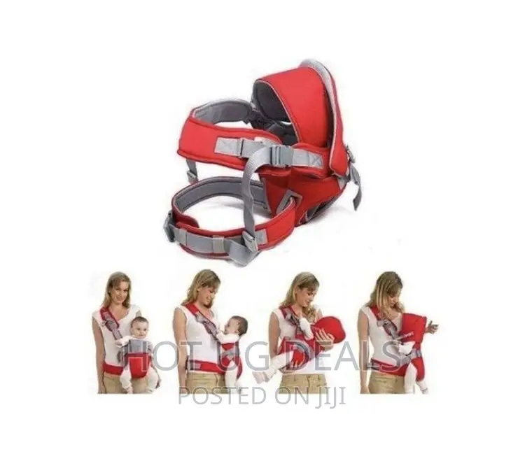 New Comfortable Baby Carrier With a Hood - Red
