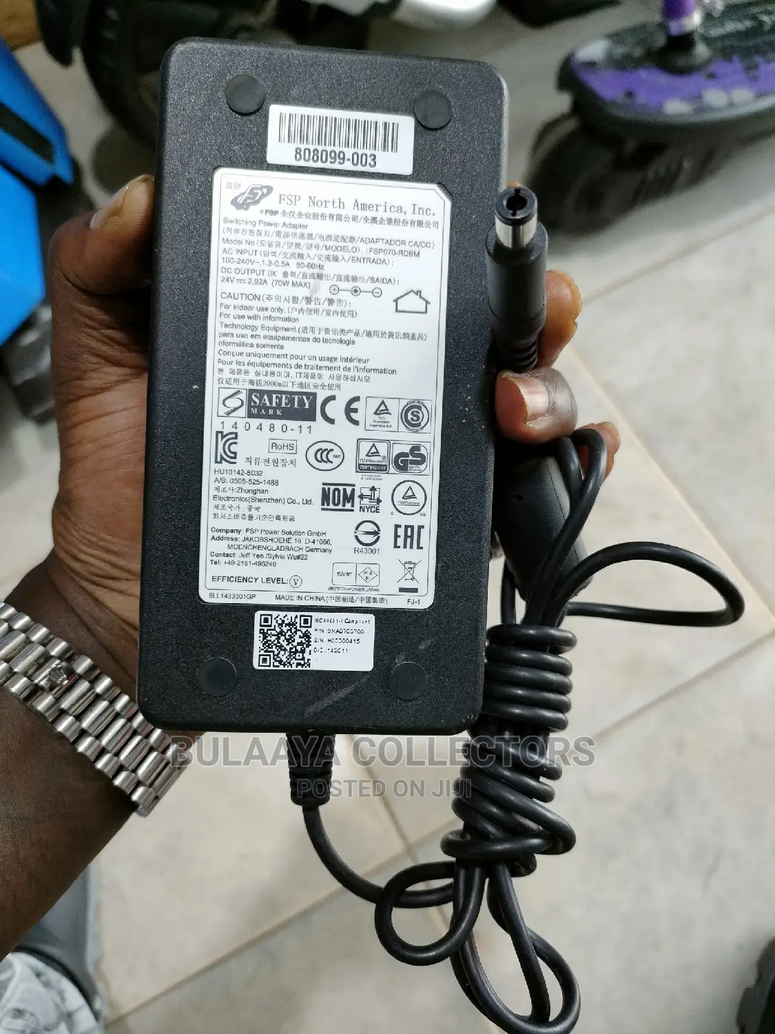 UK Used Switching Power Adapters 24V~2.9A 70W Max