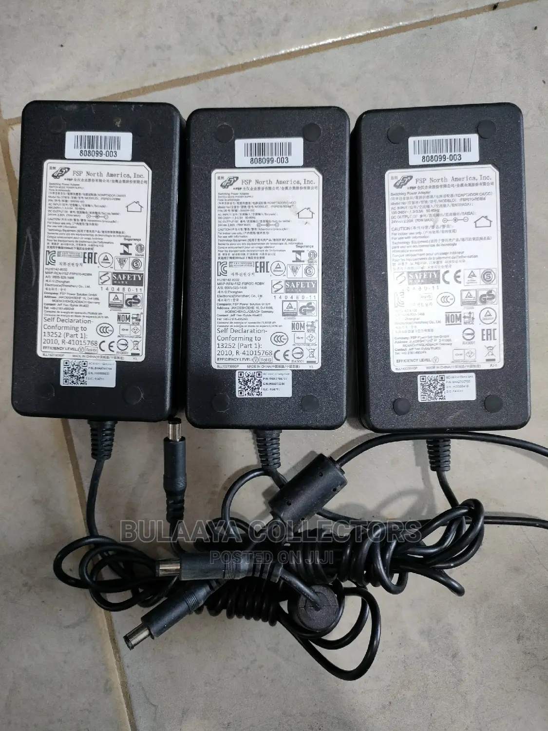 UK Used Switching Power Adapters 24V~2.9A 70W Max