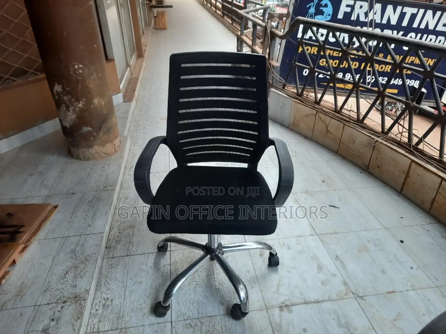 Office Chair With a Mesh Back