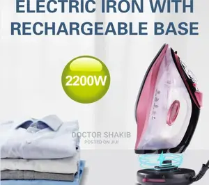 Electric Iron With Rechargeable Base