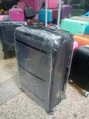 Rubber Plastic Suitcases. Black.( Large)