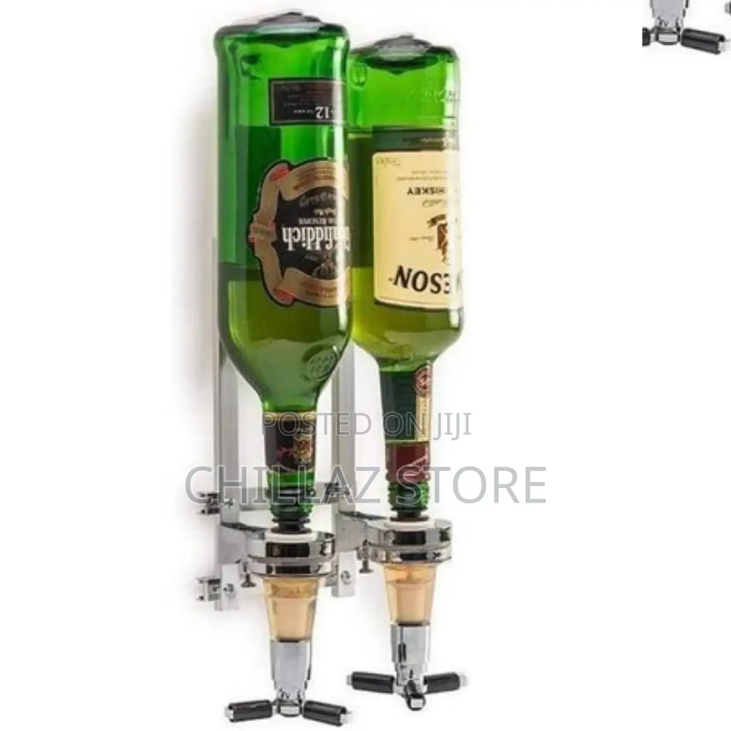 2 Bottle Liquor Wine Dispenser Rack.