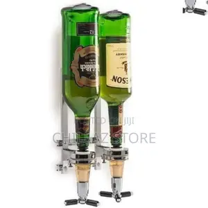 2 Bottle Liquor Wine Dispenser Rack.