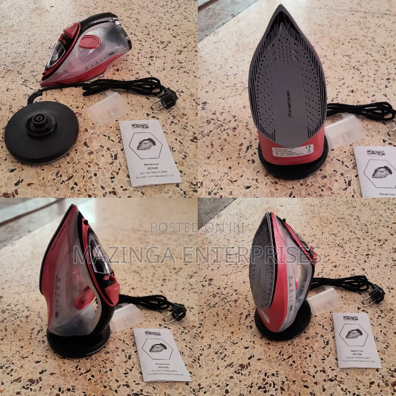 DSP Ponegranate Steam Iron With Rechargeable Base (2200w)