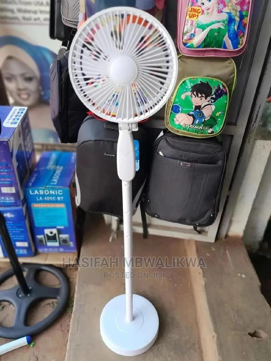 Rechargeable Fan With Torch- 3 Speeds