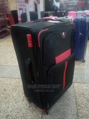 Vip Executive Cloth Suitcase.Large( Black and Red)