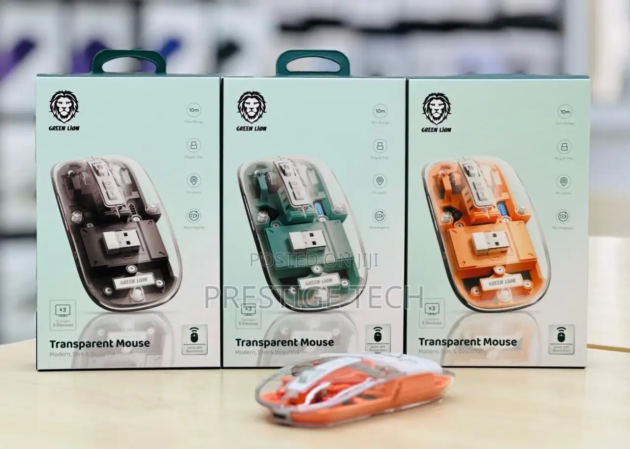 Green Lion Transparent Wireless Bluetooth Mouse