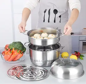 Steamer, Household Stainless Steel 3-layer Cooking Pot