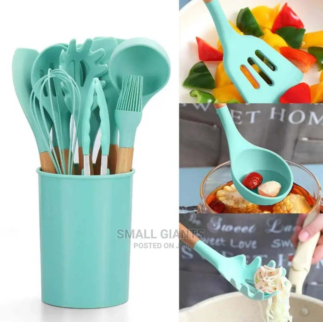 12pcs Cooking Tool With Storage Bucket Set