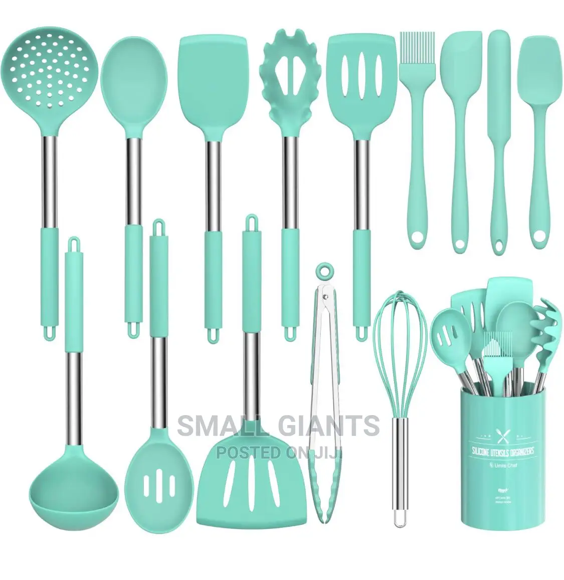 16pcs Kitchen Utensil Set With Stainless Steel Handle