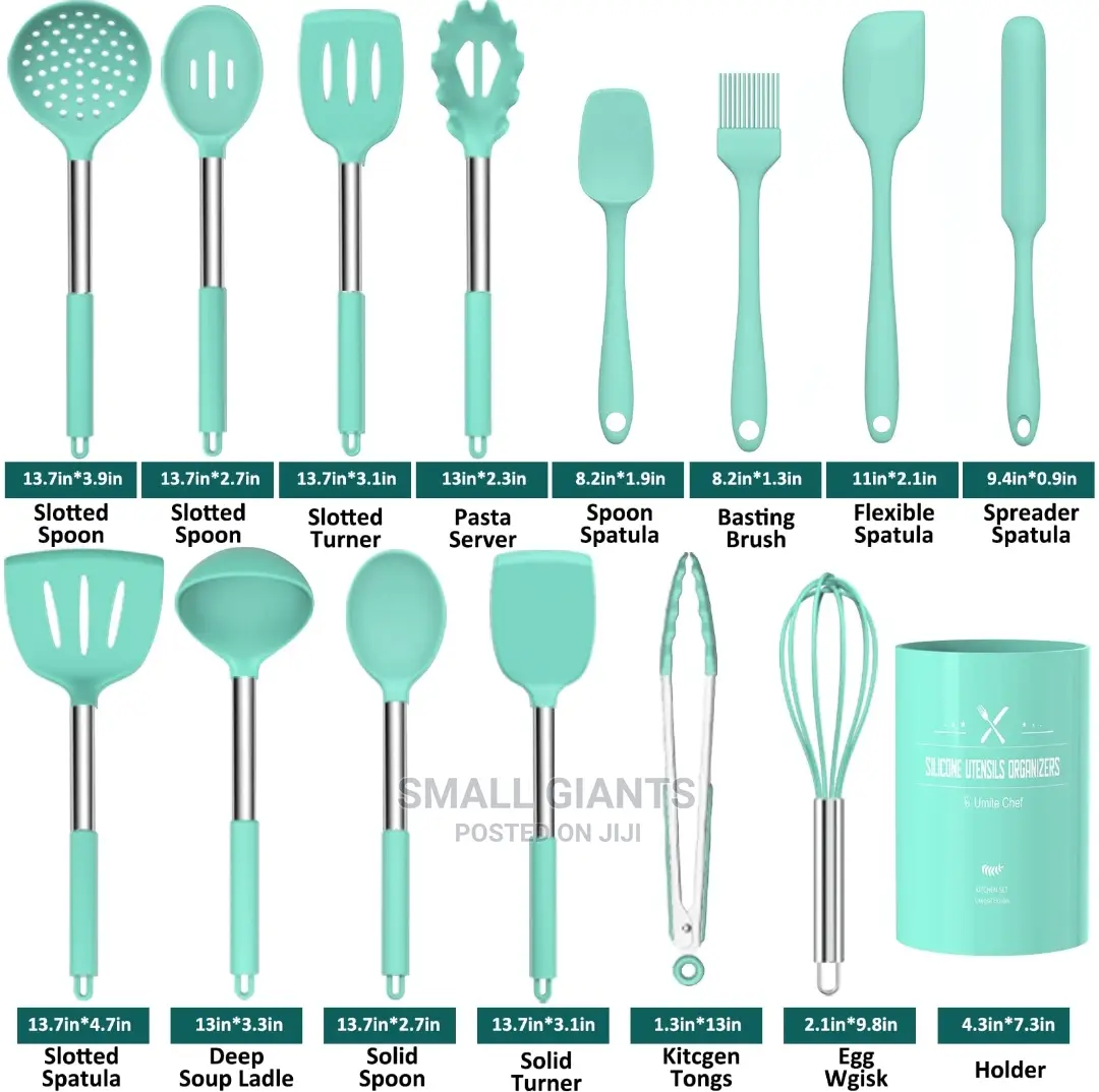 16pcs Kitchen Utensil Set With Stainless Steel Handle