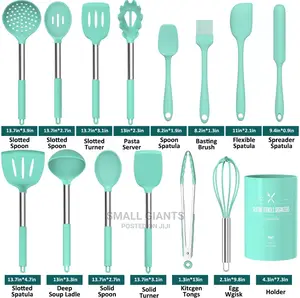 16pcs Kitchen Utensil Set With Stainless Steel Handle