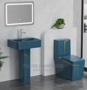 2piece Ceramics Handwash and Toiler Seat