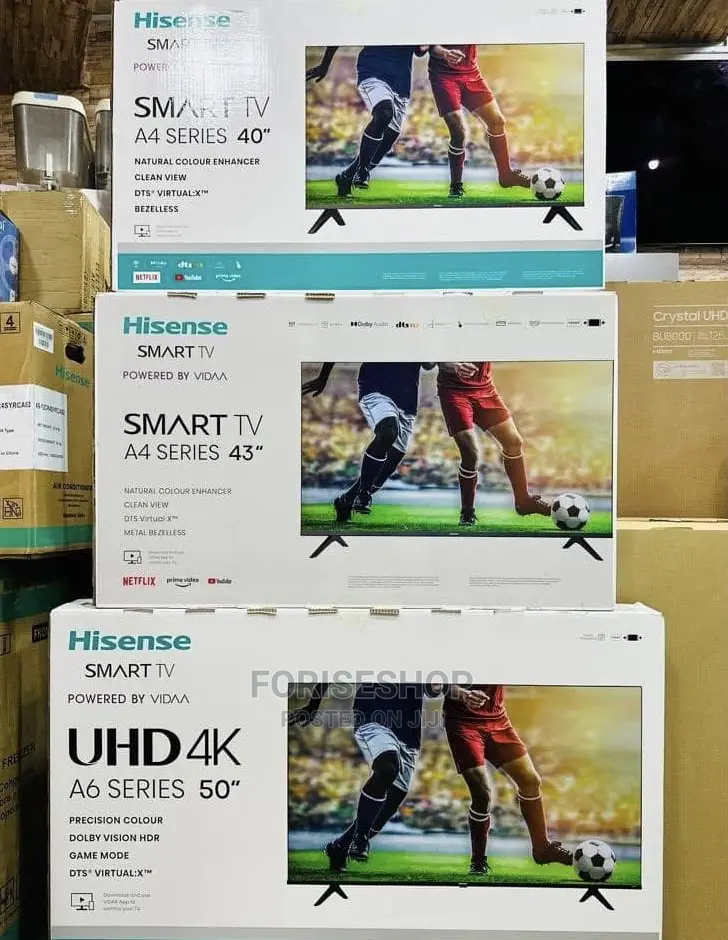 Hisense 40inch, 43inch 50inch Uhd Smart TVS Available