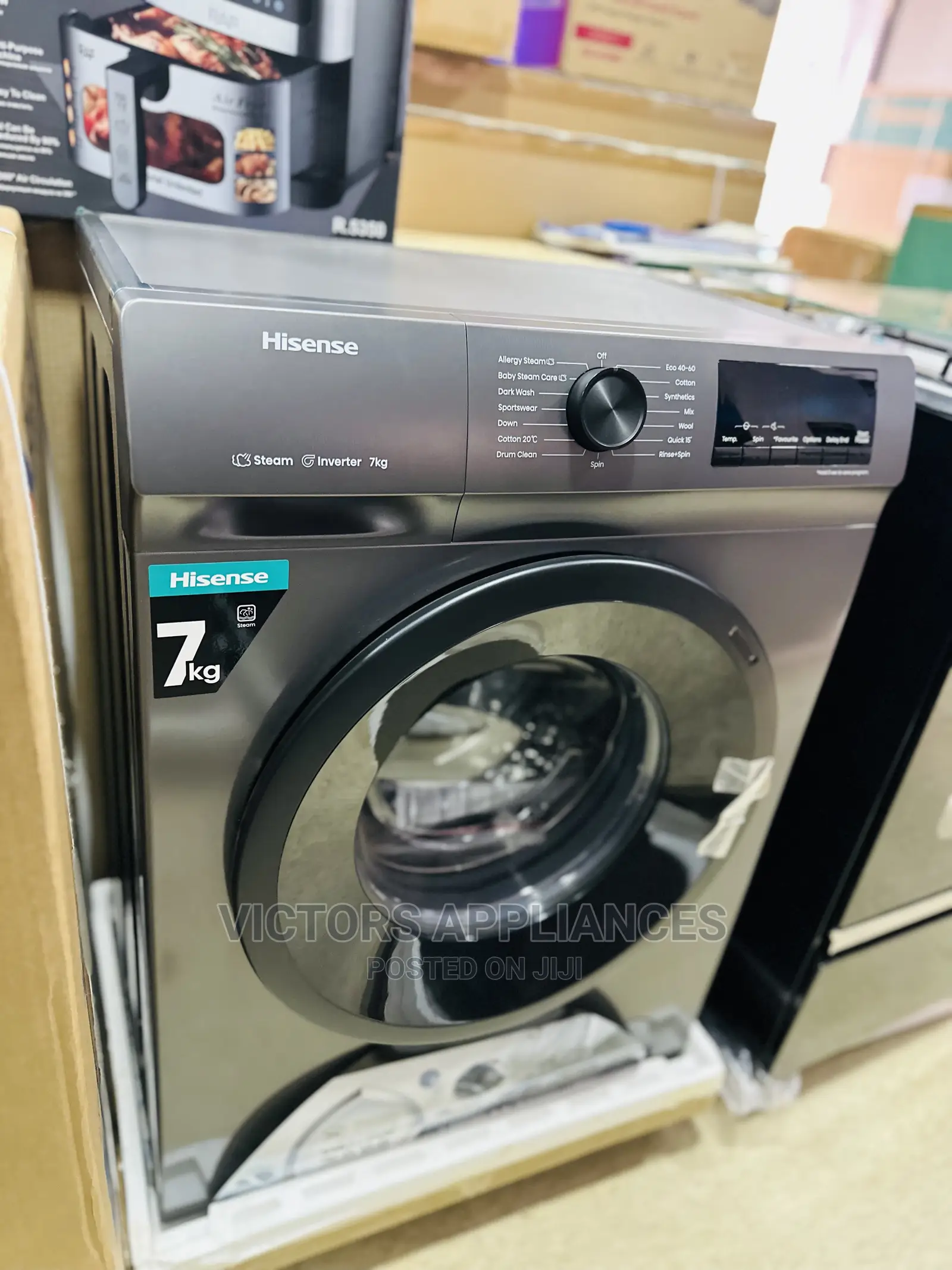 7kg Hisense Frontloader Washing Machine (Titanium Gray)