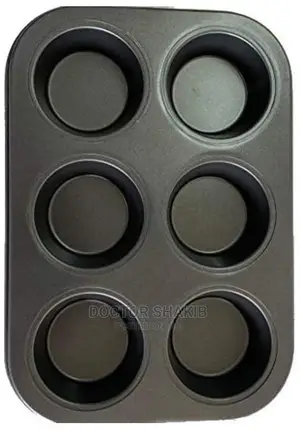 Nonstick Aluminum Cupcake Pan Tray (6 Cup Cavities)