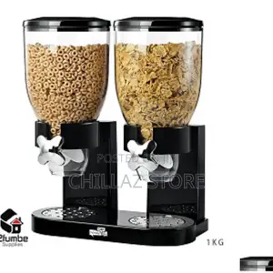 Double Cereal Dispenser.