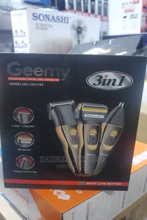 Yoko 3 in 1 Rechargeable Hair Trimmer Set - Black