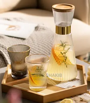 Large Capacity Glass Bottle for Cold Water Lemon