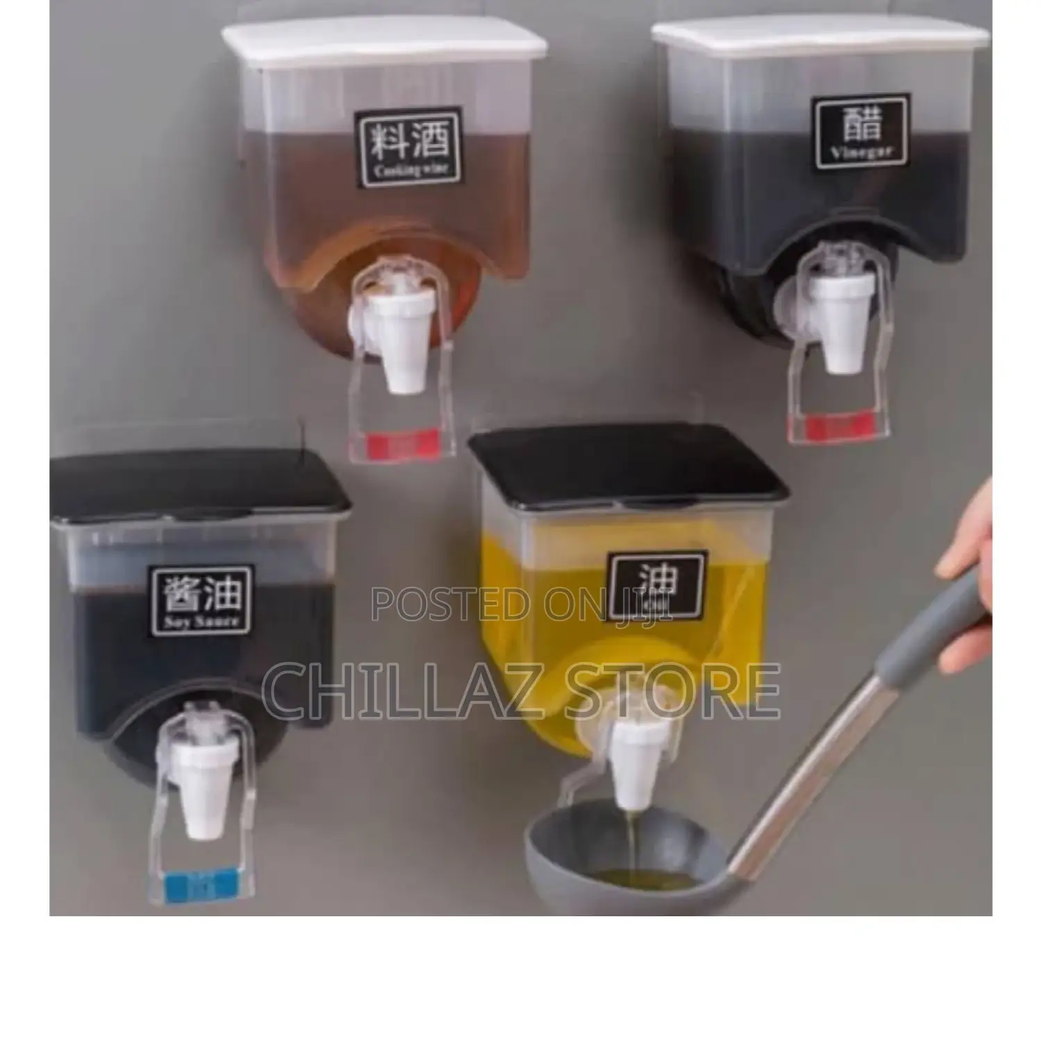 Wall Mounted Oil Vinegar Dispenser.