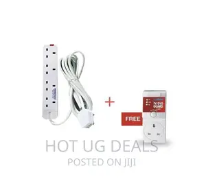 Sollatek Pack of TV Guard 13amp 4 Way Extension Cable- White
