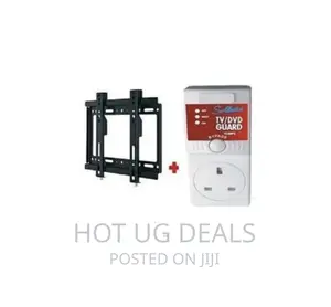 Sollatek TV Wall Mount 14" to 42"-Black+TV Guard - White