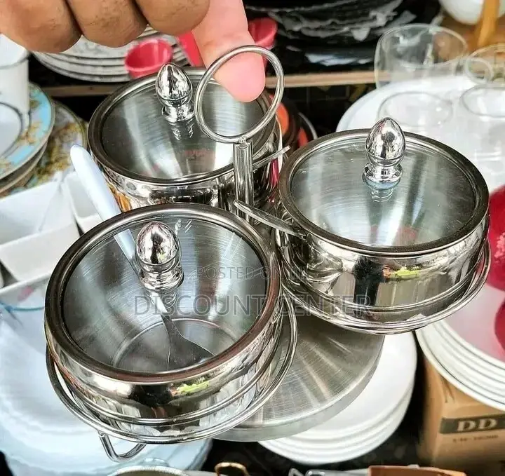 Sugar Bowl Stainless Steel Set