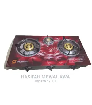 Sayona Glass Top 3 Gas Cooker- Automatic Ignition