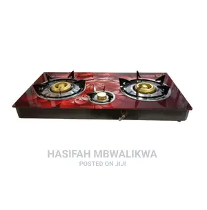 Sayona Glass Top 3 Gas Cooker- Automatic Ignition