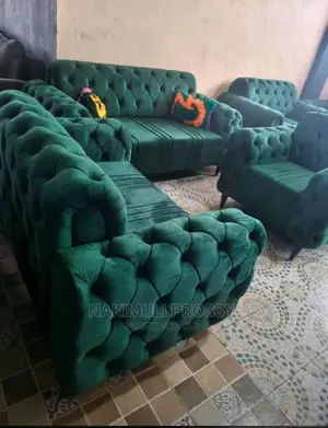 Chesterfield Green 5 Seater Sofa