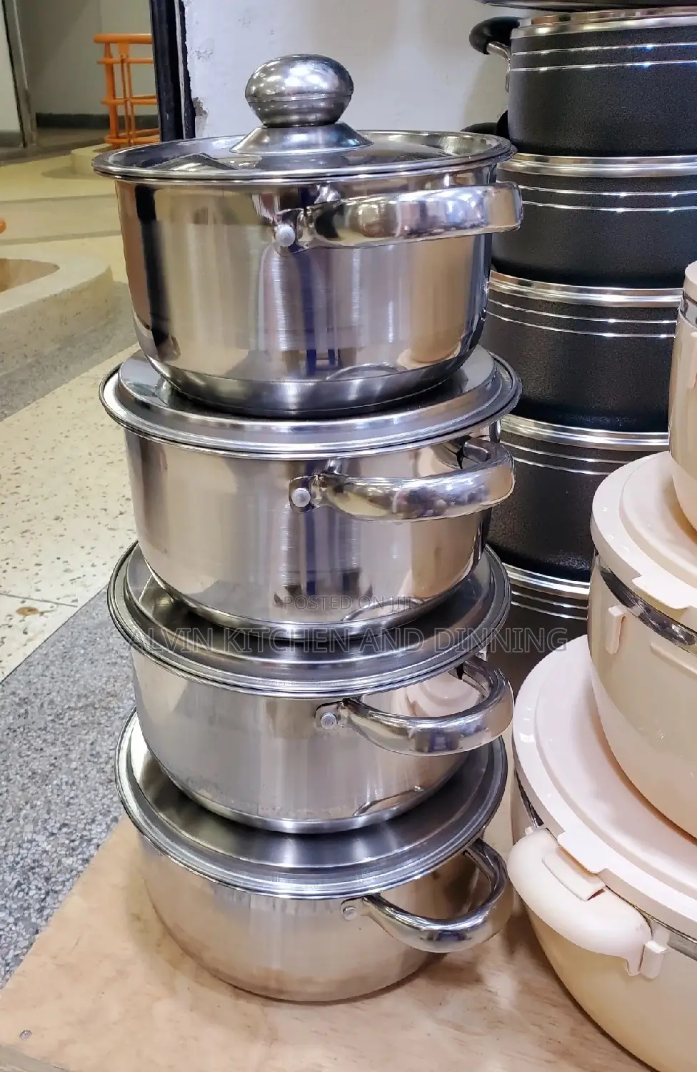4 PCS Stainless Steel Induction Saucepans