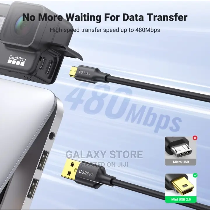 Mini Usb 2.0 Cable Usb Mini B Data and Charger Cable