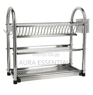 Heavy Duty Stainless Steel 3 Layer Dish Rack