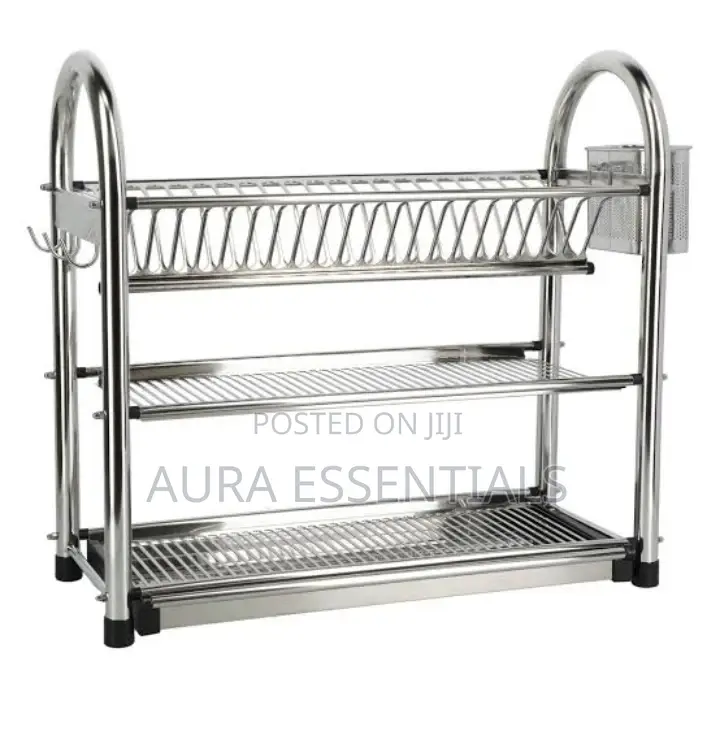 Heavy Duty Stainless Steel 3 Layer Dish Rack