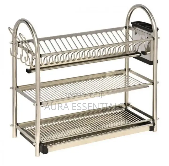 Heavy Duty Stainless Steel 3 Layer Dish Rack