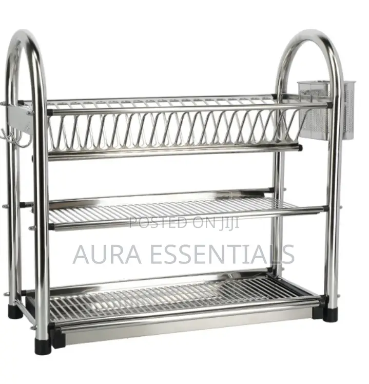 Heavy Duty Stainless Steel 3 Layer Dish Rack
