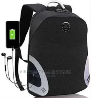 Waterproof Laptop Bag With USB Port – Black