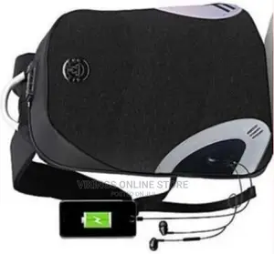 Waterproof Laptop Bag With USB Port – Black