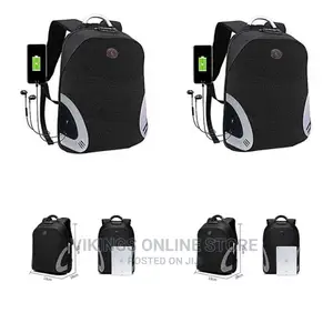 Durable Anti-Theft Laptop Bag With a Charging Port – Black