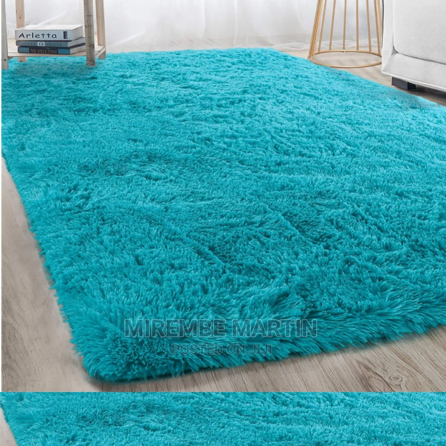 Blue Woolen Center Carpet