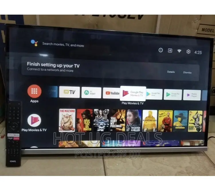 Chiq 32” Frameless Google Certified Android Smart Tv Black