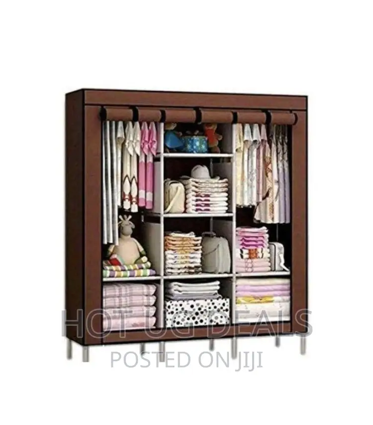 Original Wooden Cloth Wardrobe Brown,Maroon
