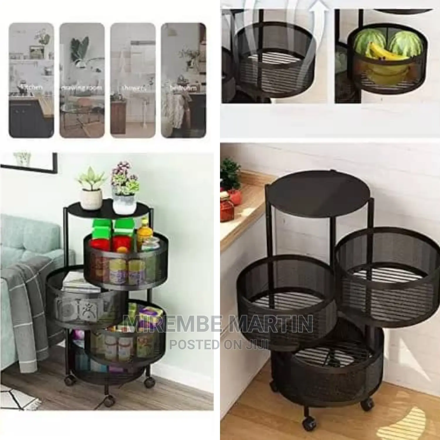 Rotating Vegetable Storage Rack Organizer