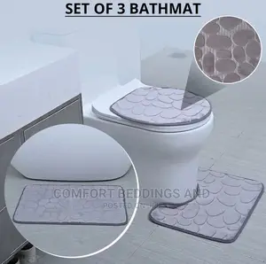 3 Pc Toilet Mat Set