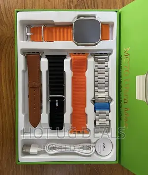 Mc70 Ultra Max Smart Watch With 5 Straps in 1 - Multi-Color