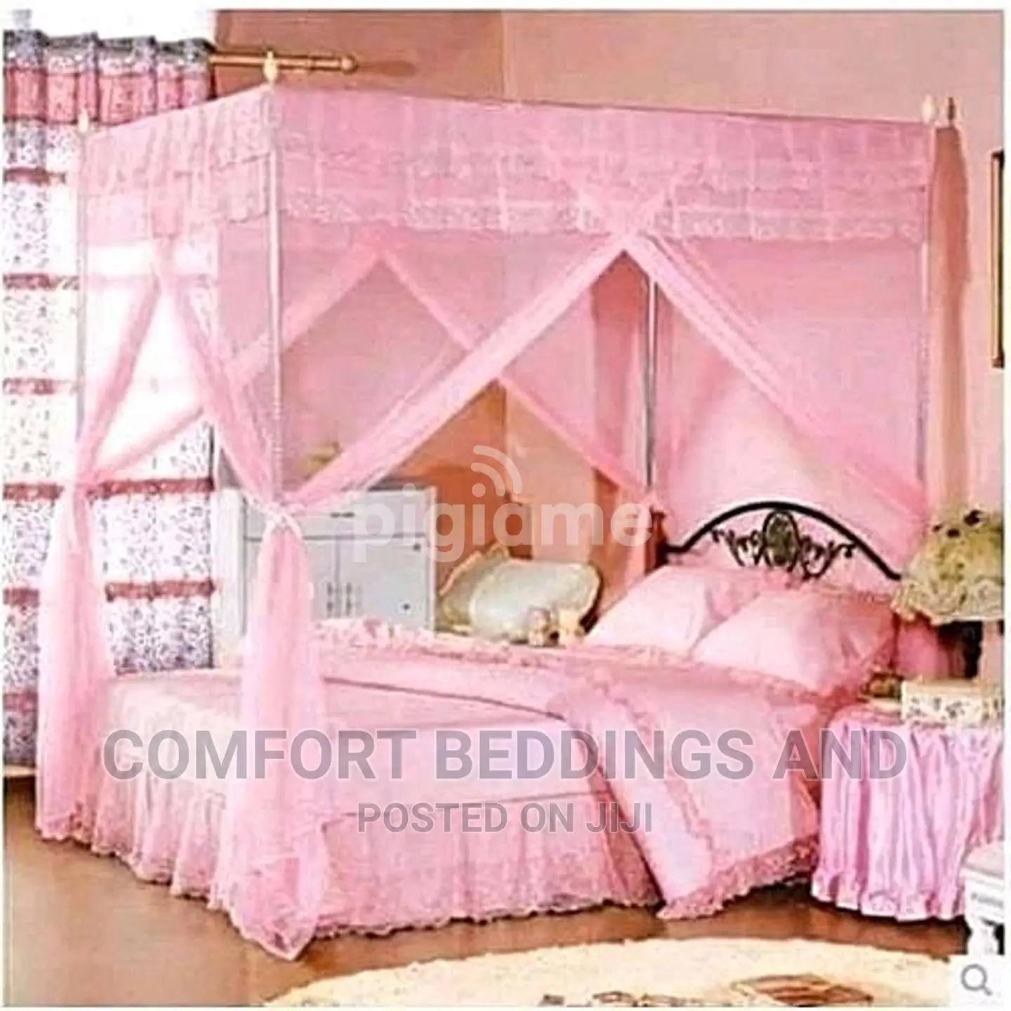 Four Stand Mosquito Net 4*6, 5*6, 6*6 Pink