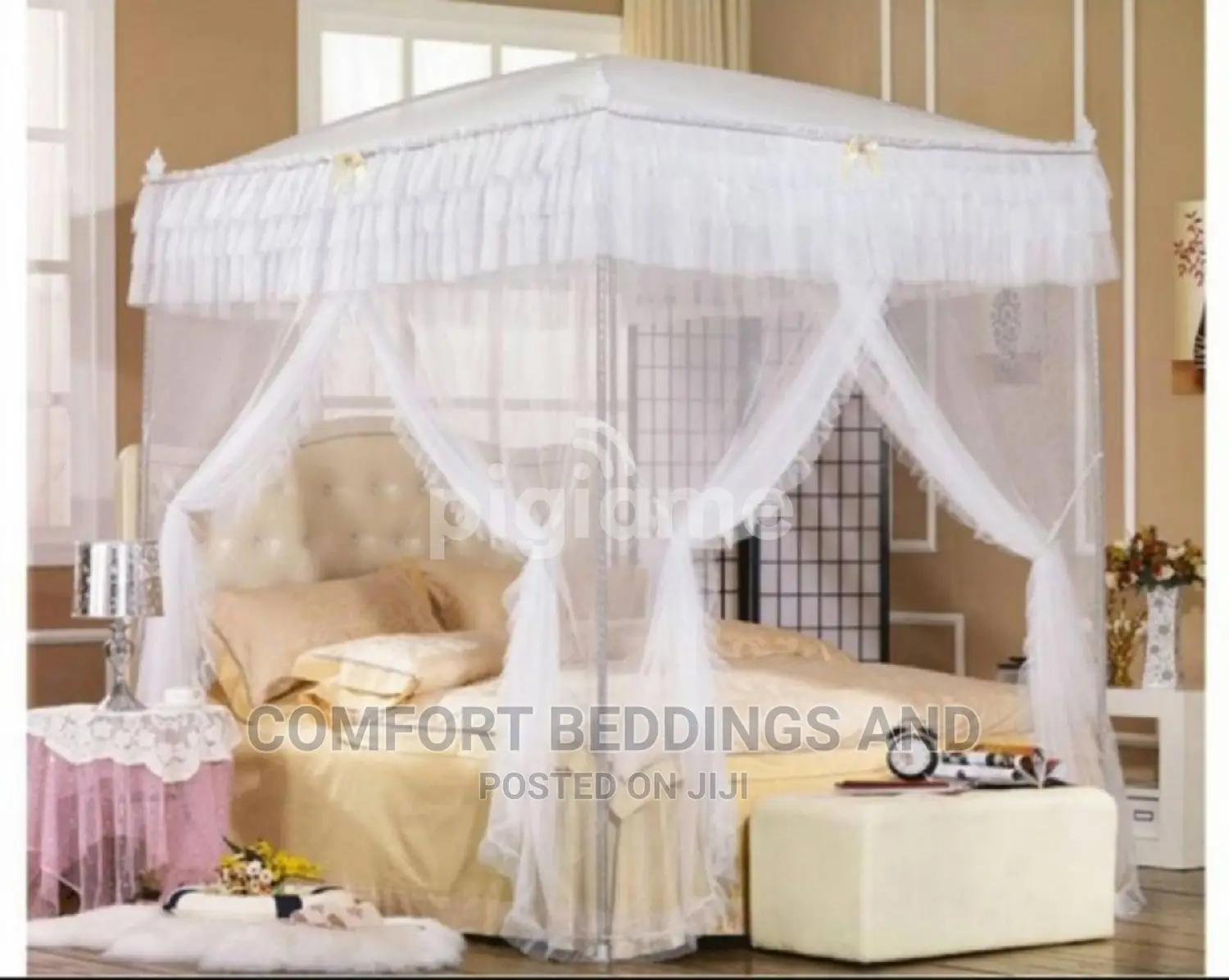 Four Stand Mosquito Net 4*6, 5*6, 6*6 White