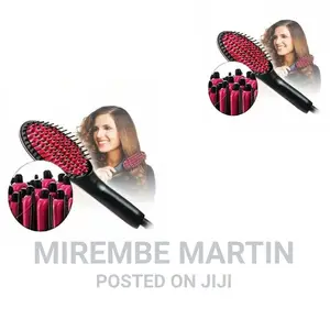 Black and Pink Hair Straightener Brush